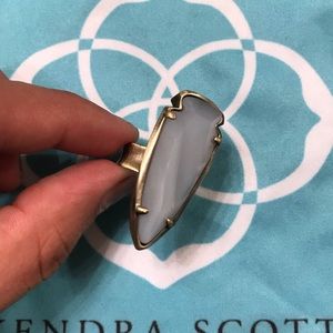 Kendra Scott Kenny ring - white banded agate